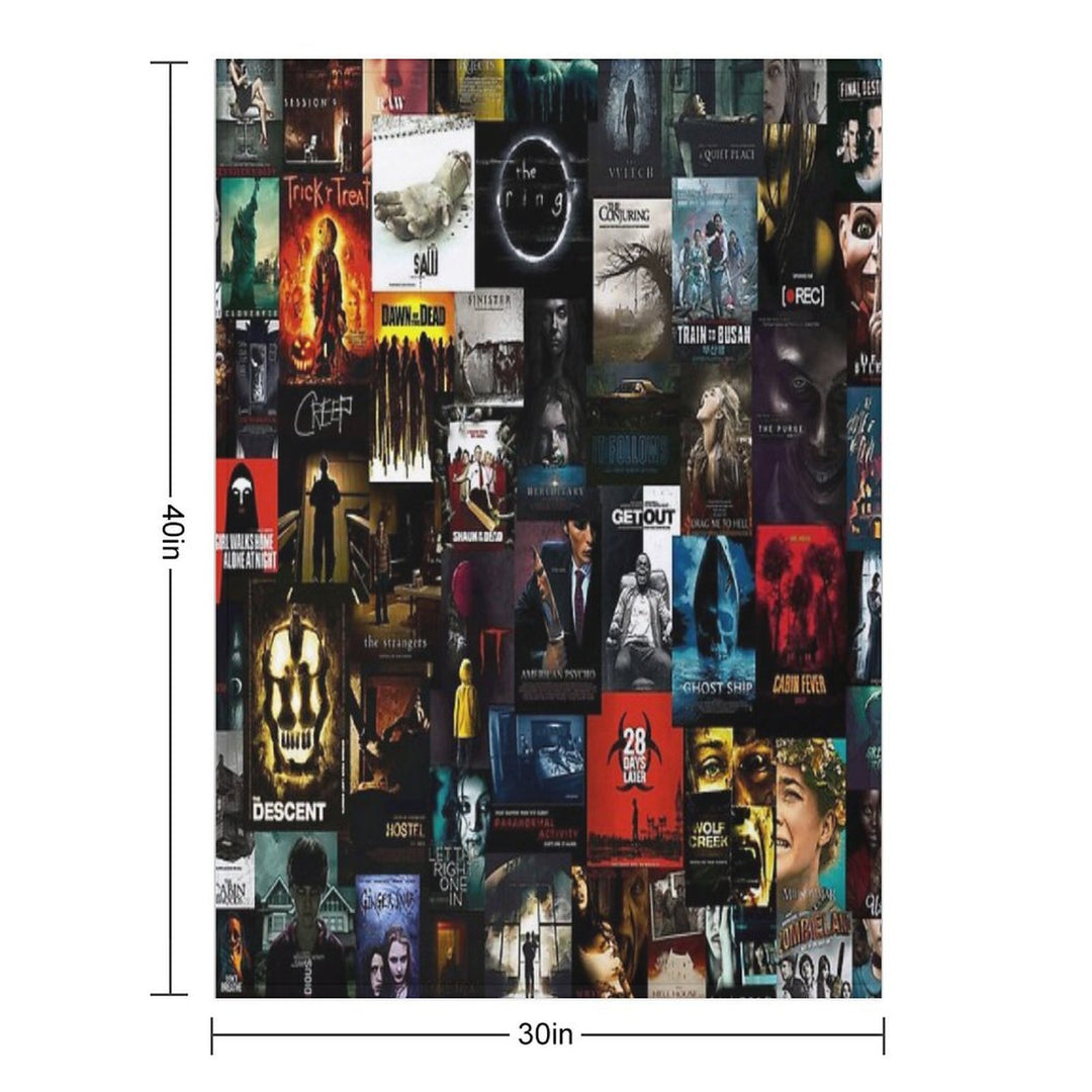 Horror Movie Posters 2000s - 2010s Eco-conscious Throw Blanket
