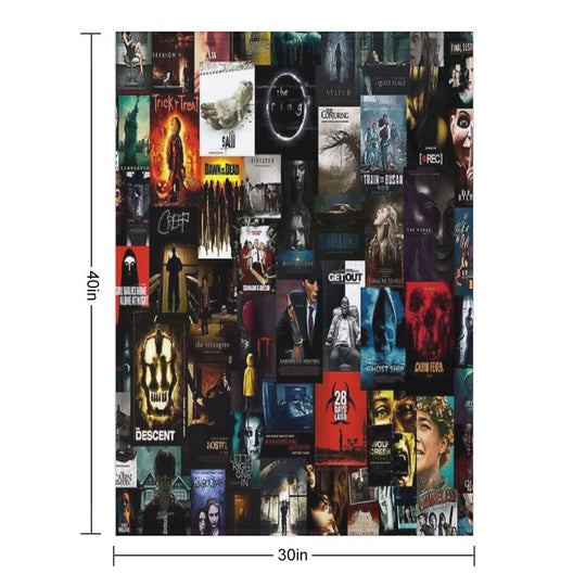 Horror Movie Posters 2000s - 2010s Eco-conscious Throw Blanket