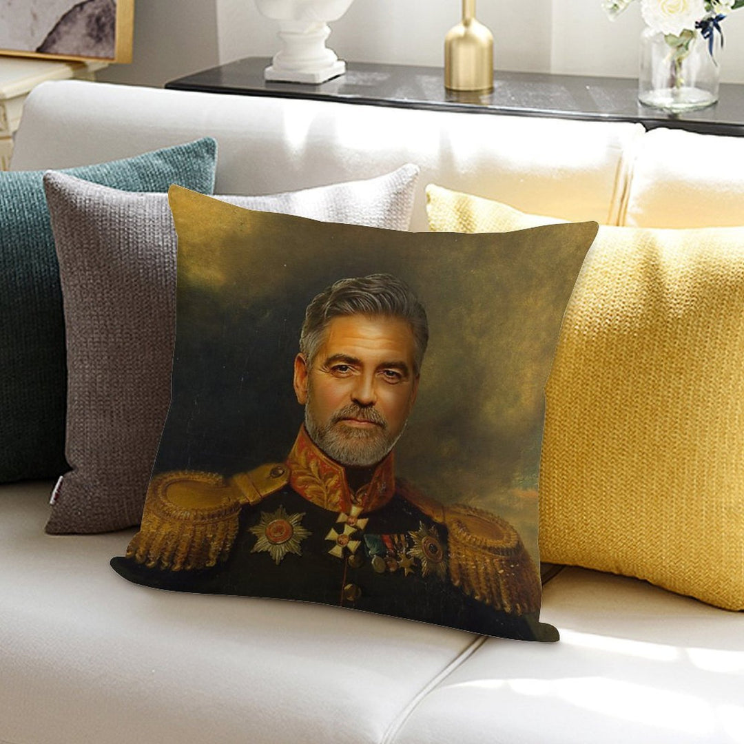 George Clooney - Replaceface Soft Easy Maintenance Throw Pillow