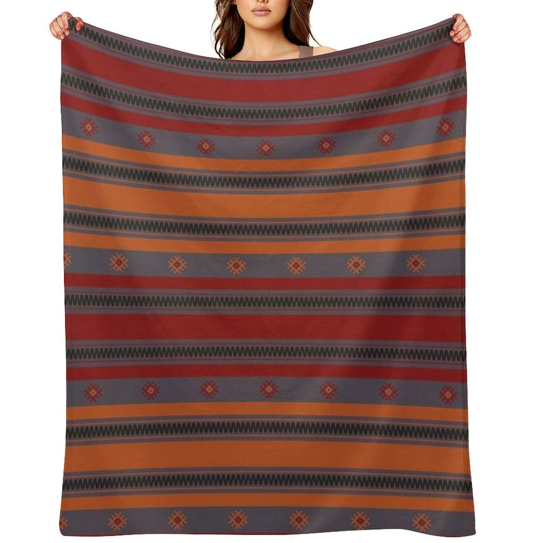 Oriental Kilim Rug 3 Wrinkle-free Throw Blanket