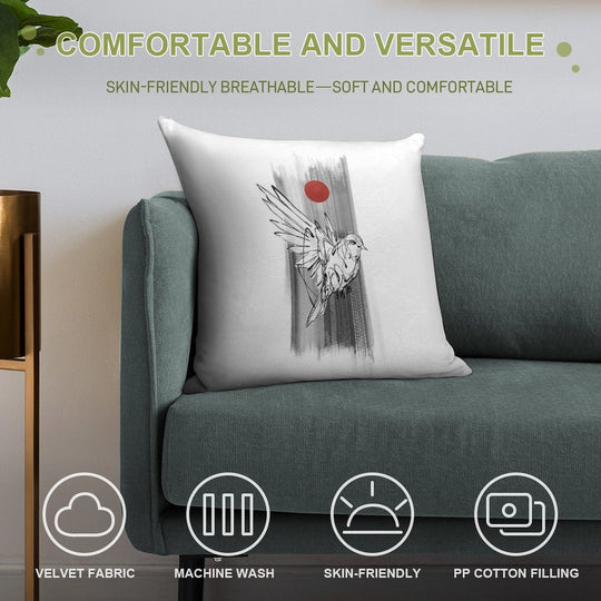 Flow of Life Red Edition Soft Reinforced Edging Throw Pillow