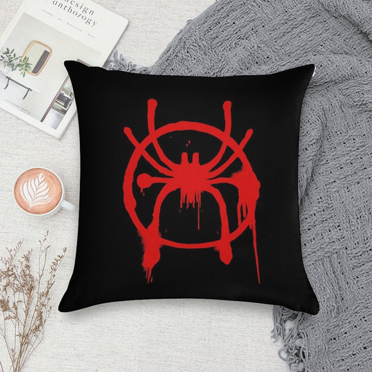 Miles Morales Into The Spider-Verse Logo Soft High-Density Material Throw Pillow