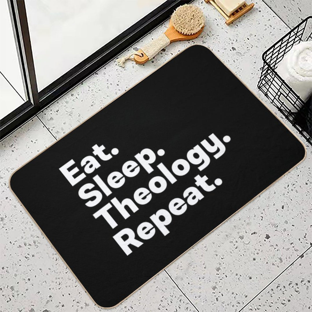 Eat Sleep Theology Repeat  Rapid-Drying Bath Mat