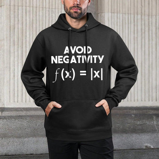 Avoid Negativity Funny Math Problem, Engineer Kangaroo Pocket Hoodie