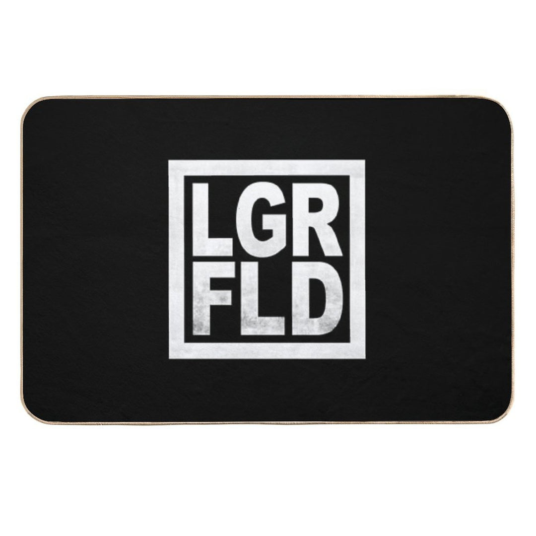 LGRFLD – Lagerfeld  White on Black  Odorless Bath Mat