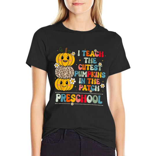 I Teach The Cutest Pumpkins Preschool Teacher Halloween  Eco-friendly Material T-Shirt