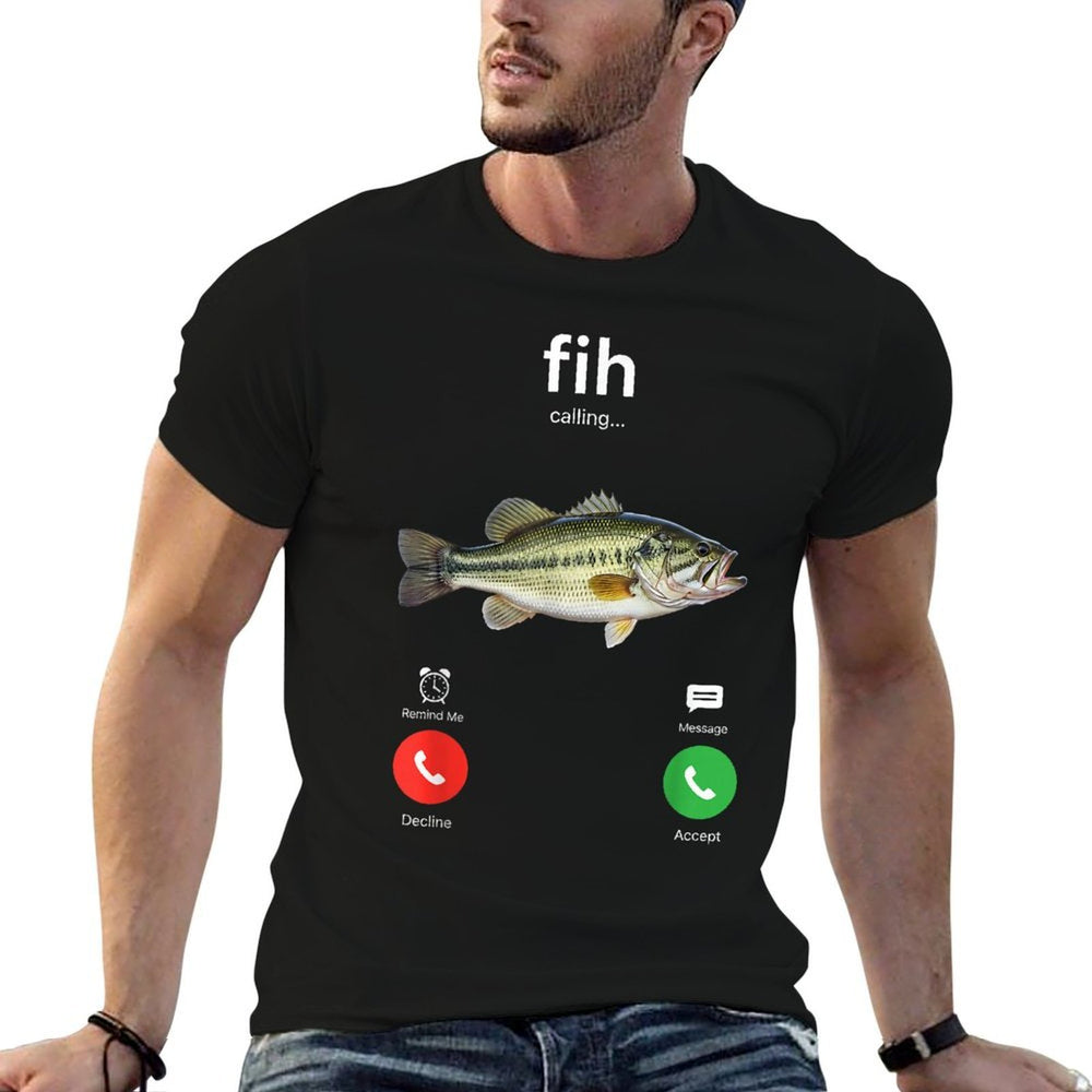 Fih Calling Decline Accept Phone Call Funny Fish  Vintage-inspired T-Shirt