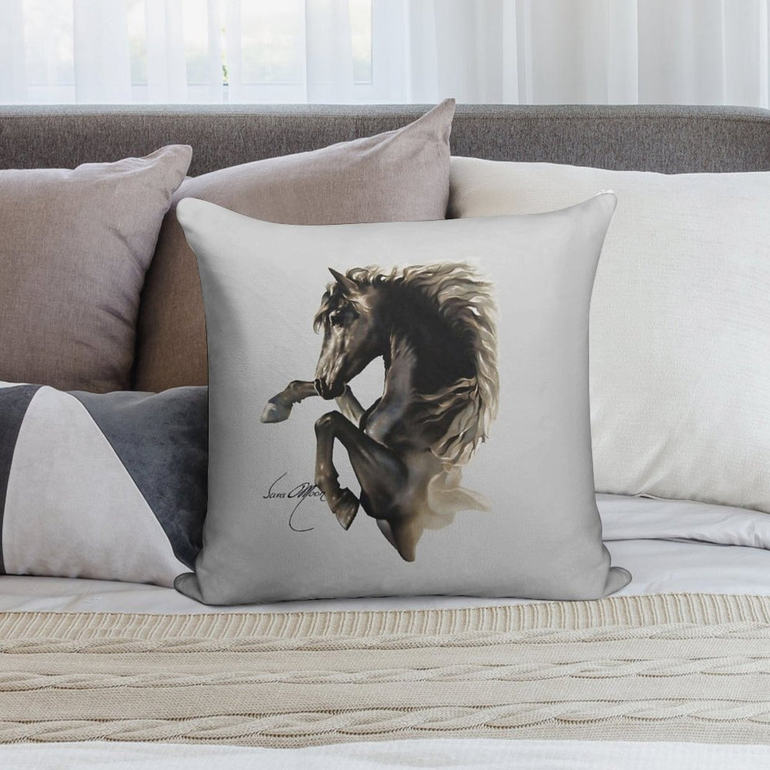Black Fury (Cut-Out) Soft Ultra-Soft Texture Throw Pillow