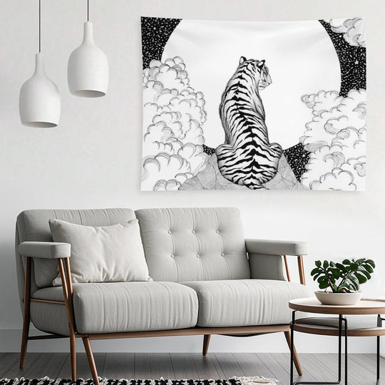 Tiger Moon Tapestry