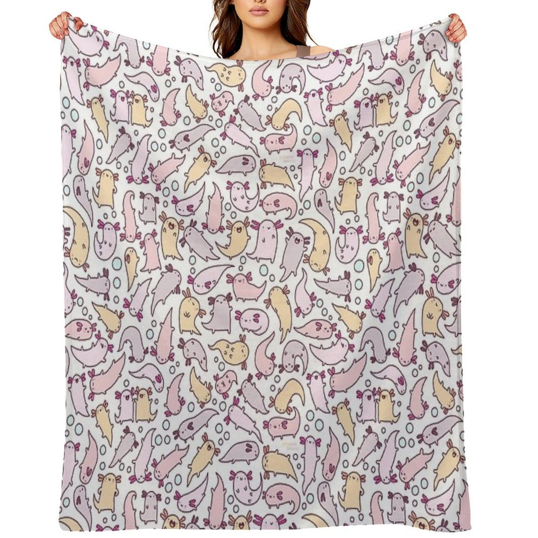 Adorable Axolotls Anti-pilling Throw Blanket