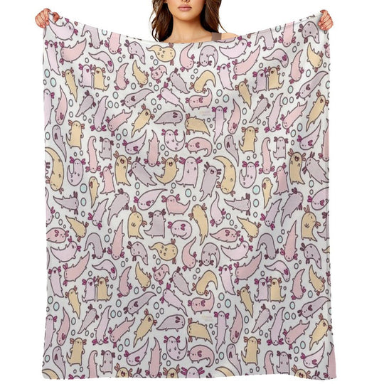 Adorable Axolotls Anti-pilling Throw Blanket
