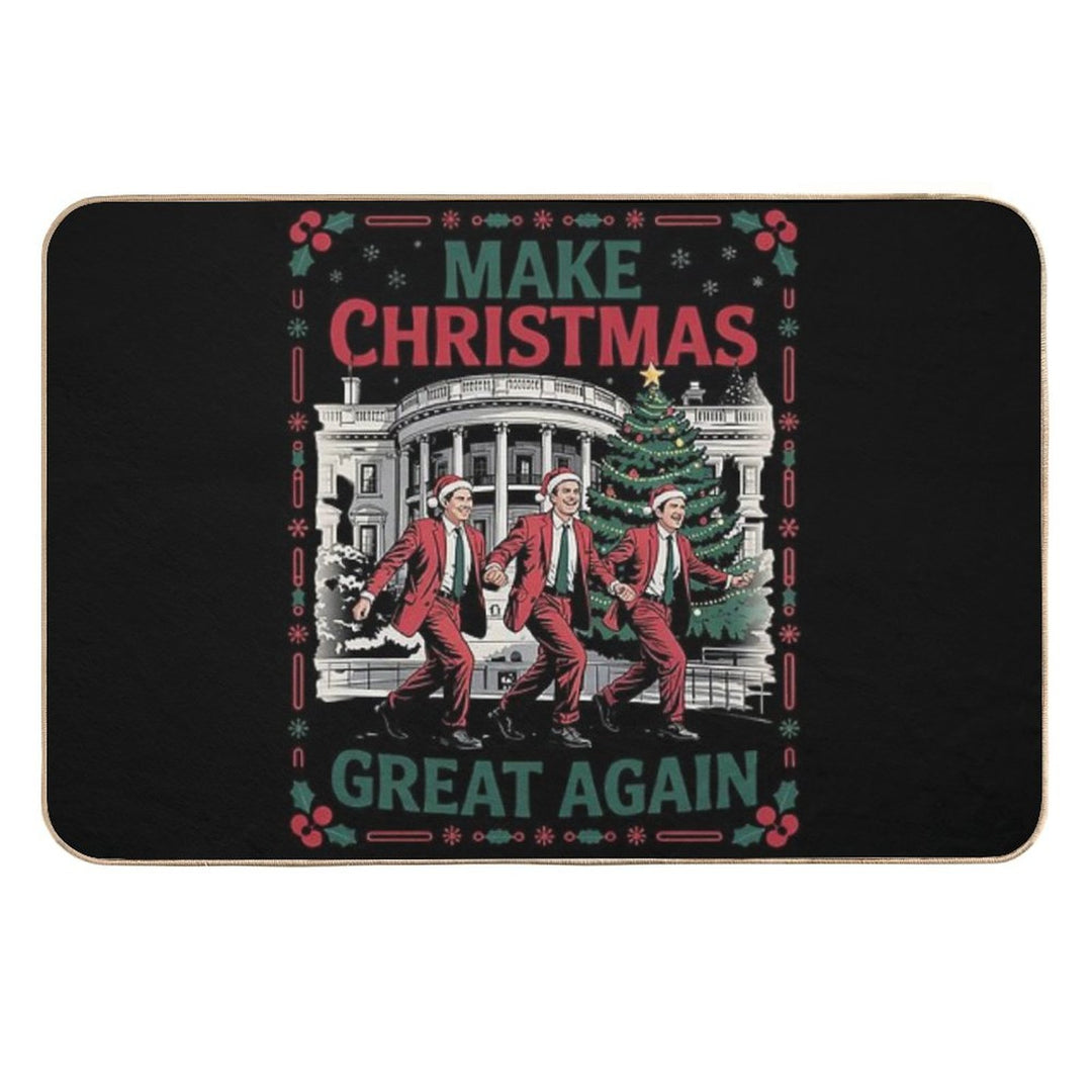 Trump Train Coming To Town Christmas Santa Claus Trump  Easy To Clean Bath Mat
