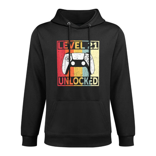Level 21 Unlocked Funny Video Gamer 21st Birthday Easy Care Hoodie