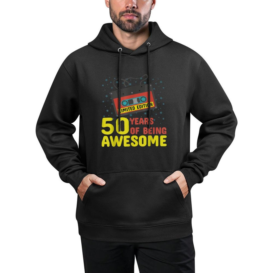 Vintage 50 Years of Being Awesome 50th Birthday 1969s Cotton-Polyester Blend Hoodie