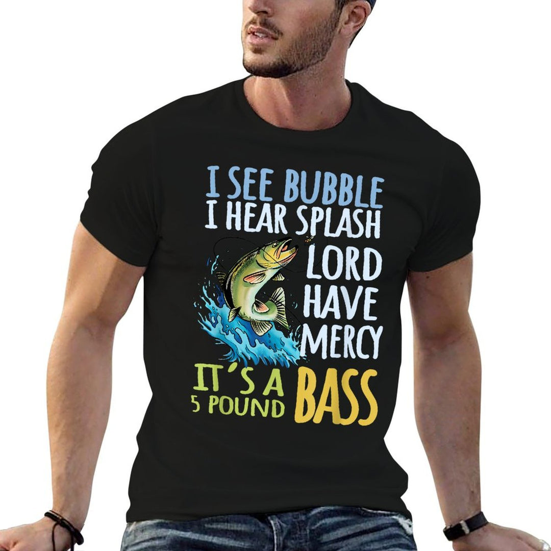 Bass Fishing Angling Sport Black Bass Fish  Tagless Design T-Shirt