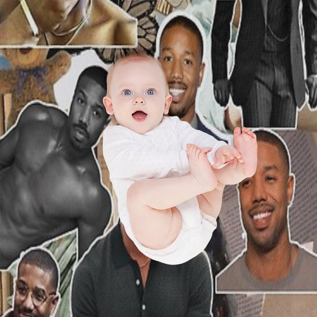 Michael B. Jordan Photo Collage Premium Throw Blanket