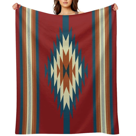 Southwestern Red Premium Throw Blanket