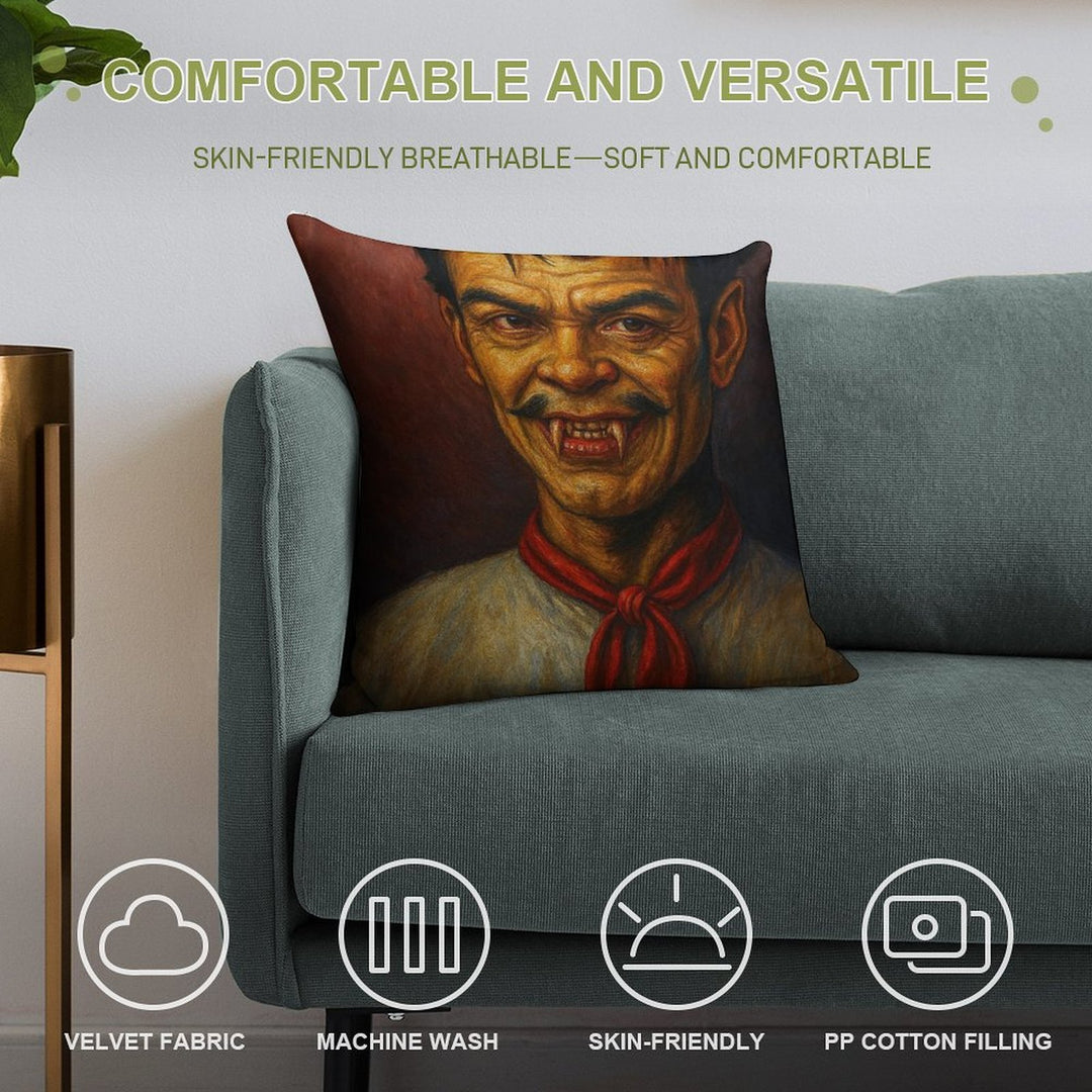 Cantinflas Vampiro Soft Washable Throw Pillow
