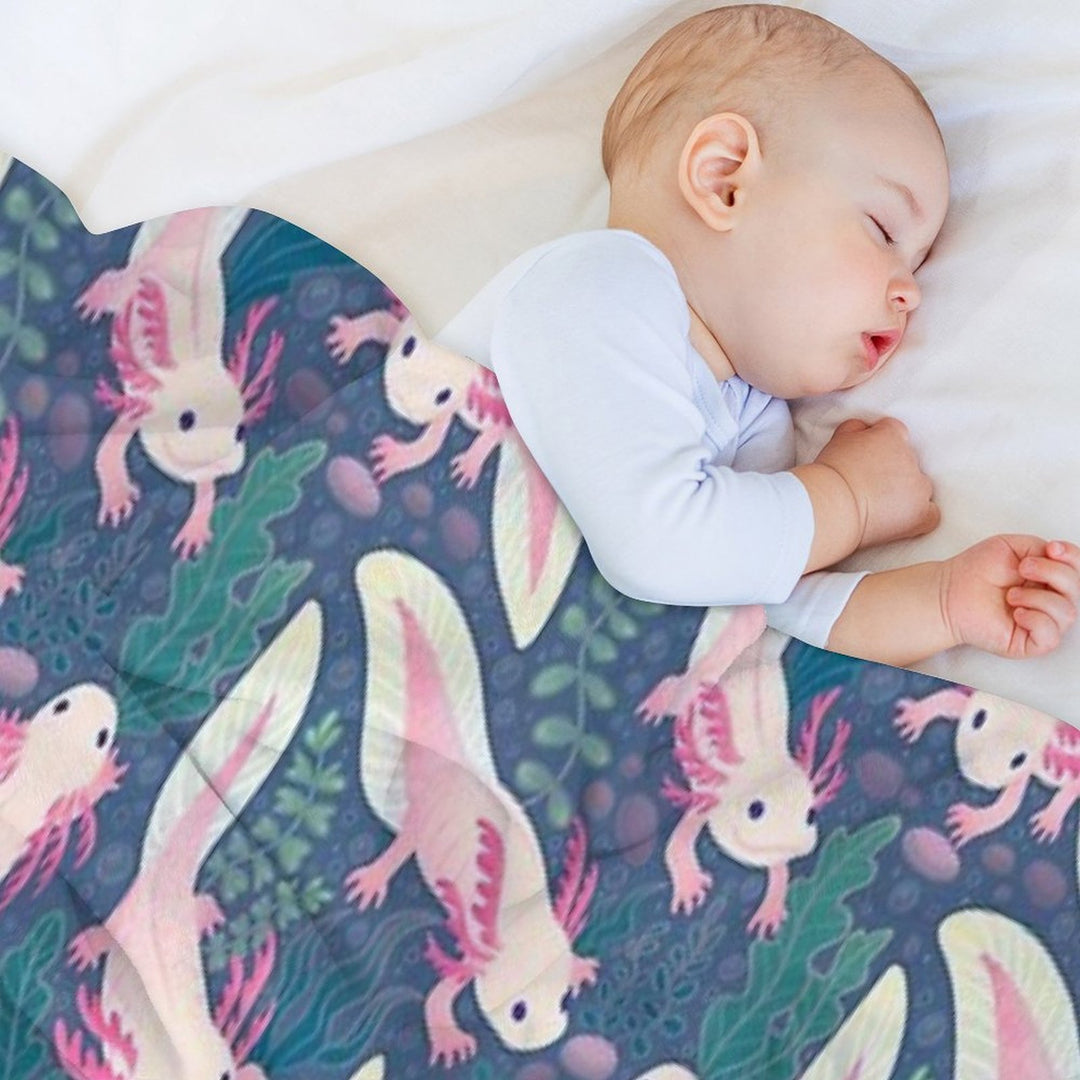 Axolotls Plush Throw Blanket