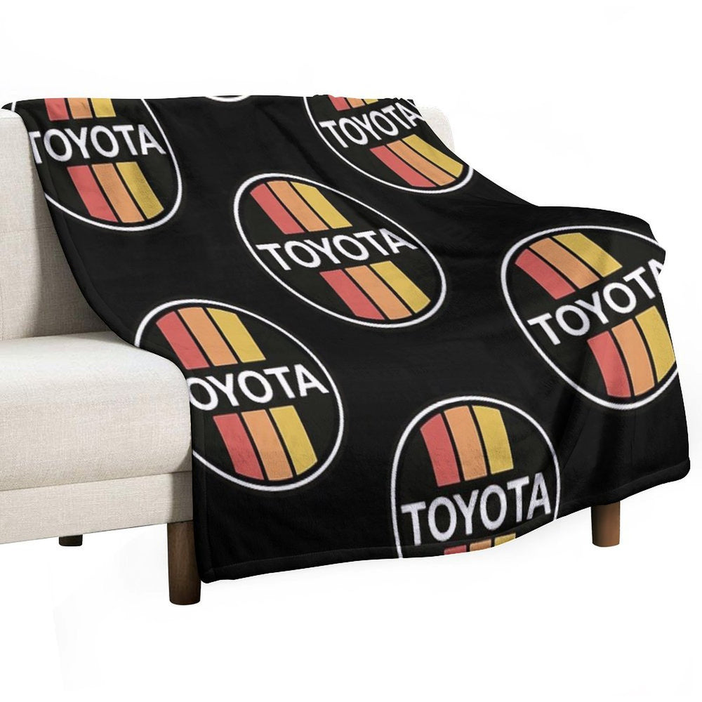 Vintage 70s TOYOTA Cars Japan Shrink-resistant Throw Blanket
