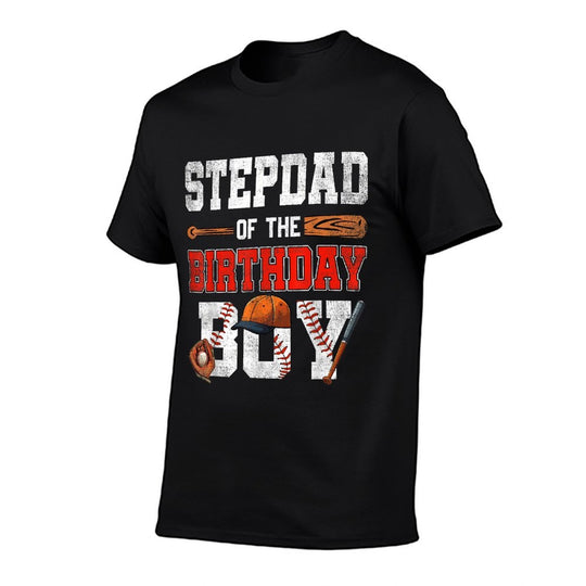 Stepdad Of The Birthday Boy Baseball Bday Family  Soft T-Shirt