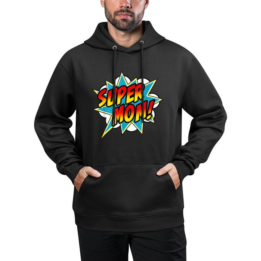 Super Mom Comic Book Superhero Mother's Day Machine Washable Hoodie