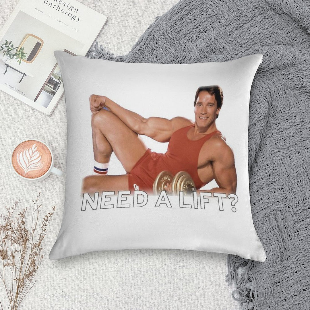 Arnold Schwarzenegger - Need A Lift Soft Shrink-Resistant Throw Pillow