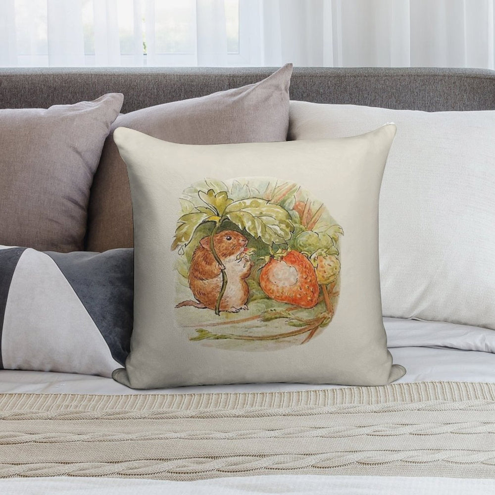 Cottagecore Scene Soft Hidden Zipper Throw Pillow