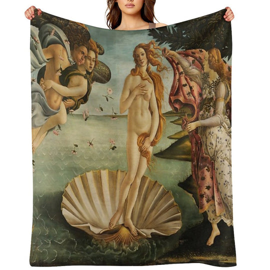 Sandro Botticelli -Birth of Venus Machine-washable Throw Blanket