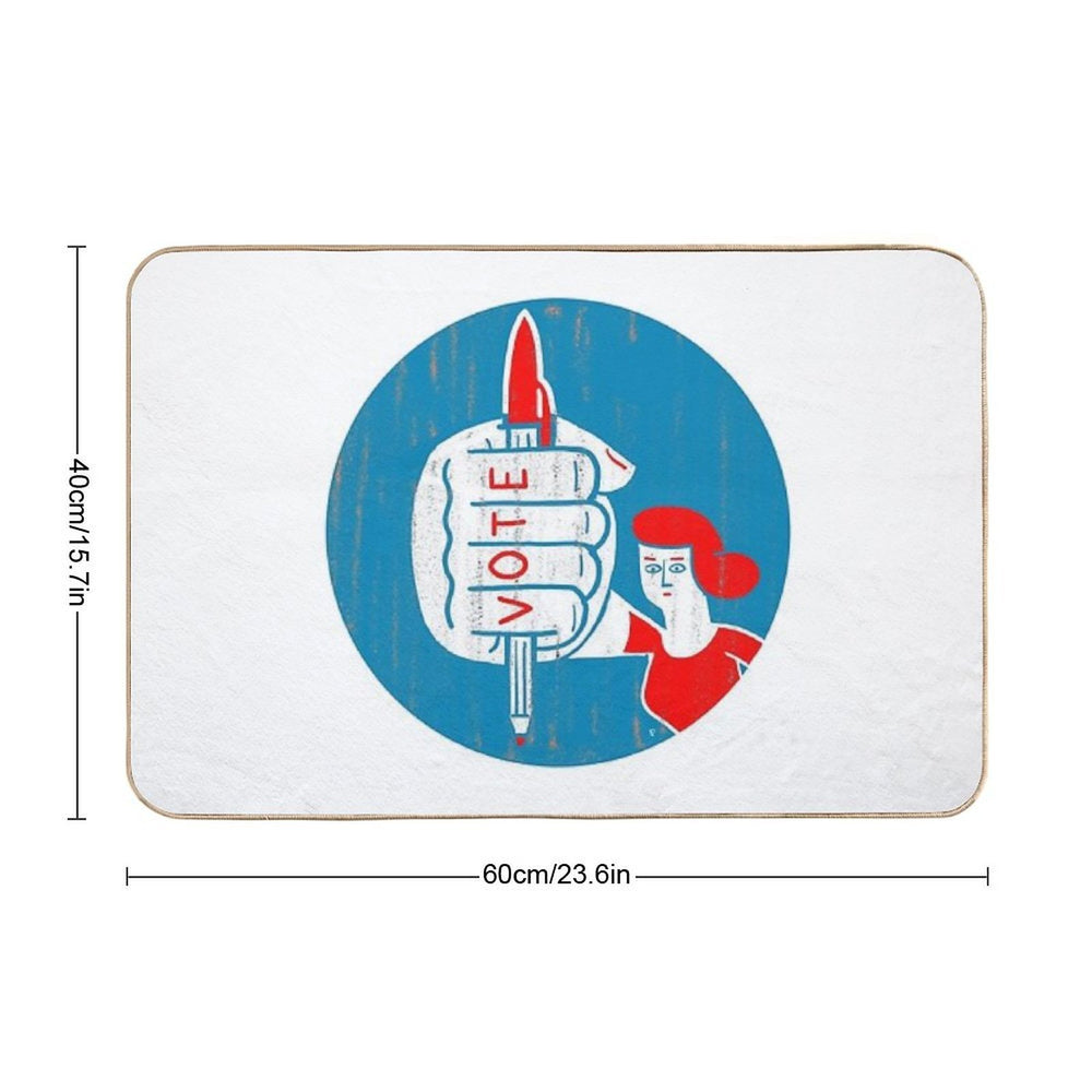 Rise Up And Vote  Easy Maintenance Bath Mat