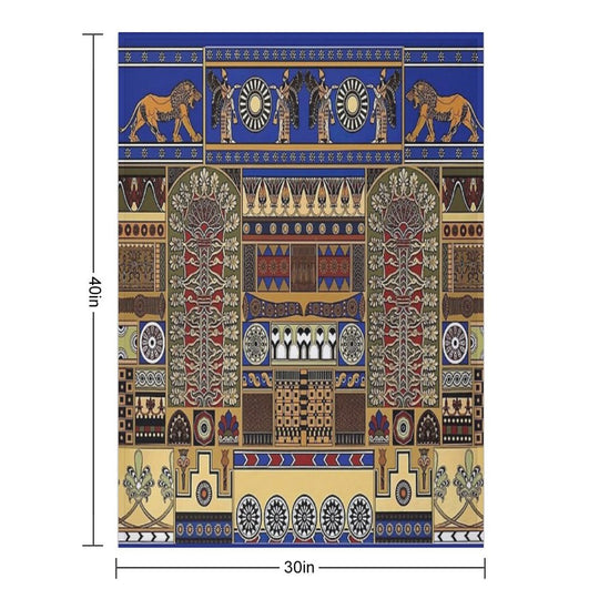 Ancient Assyrian Art Premium Throw Blanket