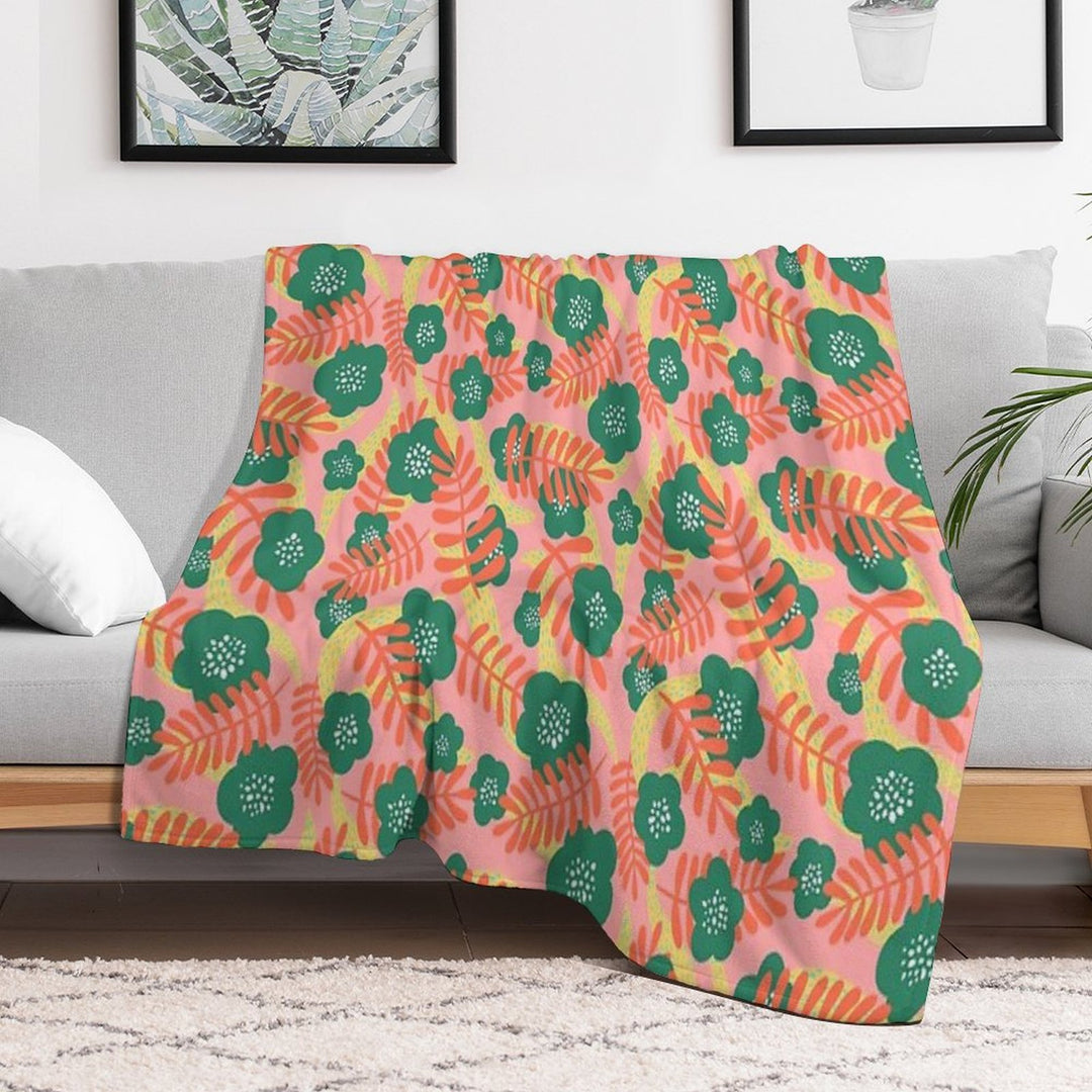 Bright Florals Multi-functional Throw Blanket