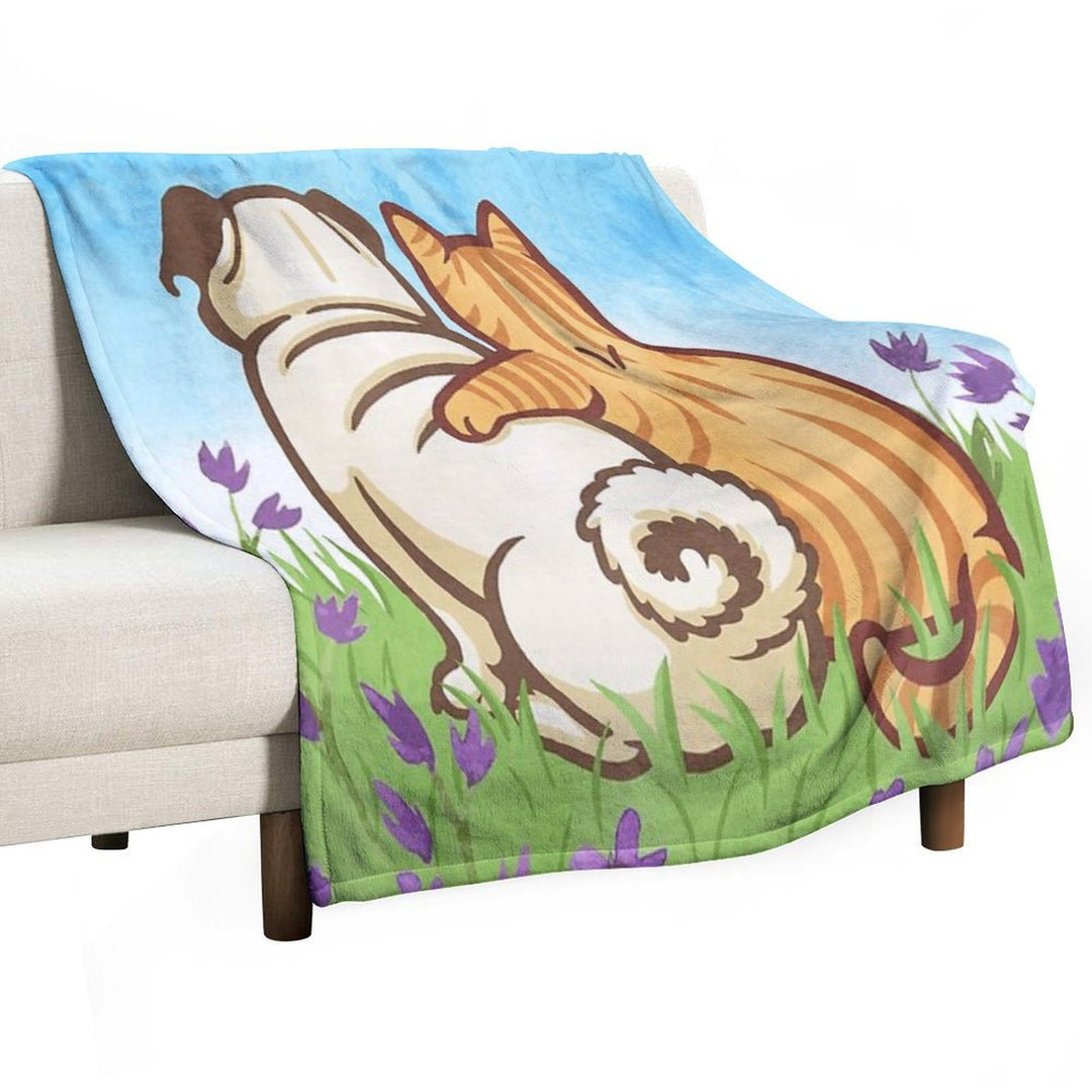 Best Friends Forever - Milo & Otis Compact Throw Blanket