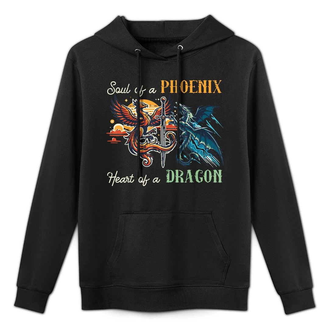 Soul of Phoenix Heart Dragon Fantasy Mythical Men Women Kids Casual Wear Hoodie