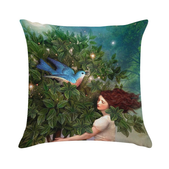 A Bluebird's Song Soft Multiple Sizes Throw Pillow