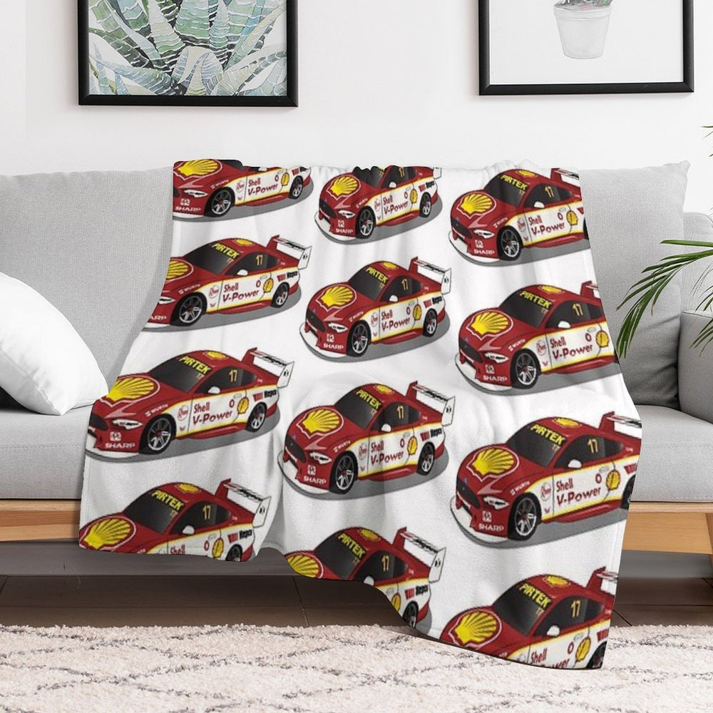 Scott McLaughlin 17 Ford Mustang 2019 Sustainable Throw Blanket