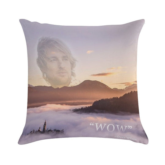 WOW - Owen Wilson Soft Bedroom Essential Throw Pillow