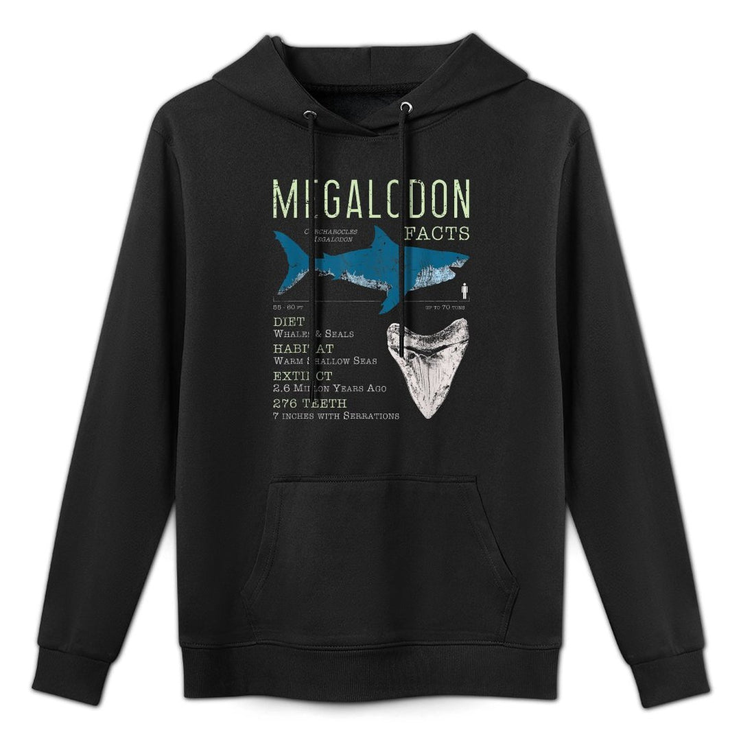 Megalodon  Meg Facts Funny Shark Lover Gift Adjustable Hood Hoodie