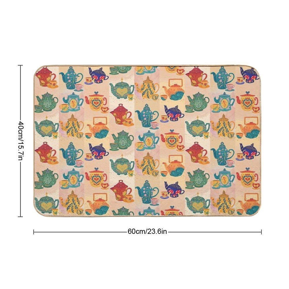 Tea Pots  Stain-Proof Bath Mat