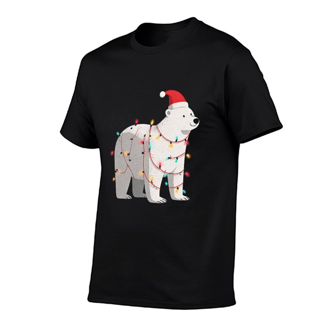 Funny Polar Bear Christmas Graphics Animal Lights Lover  Versatile T-Shirt