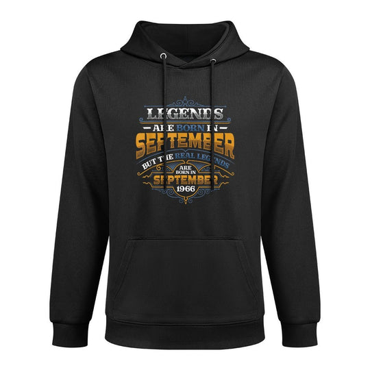 Legends Are Born In September 1966 Mens Birthday Versatile Streetwear Hoodie