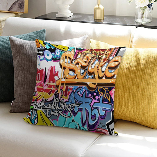 Graffiti Soft Luxury Feel Throw Pillow