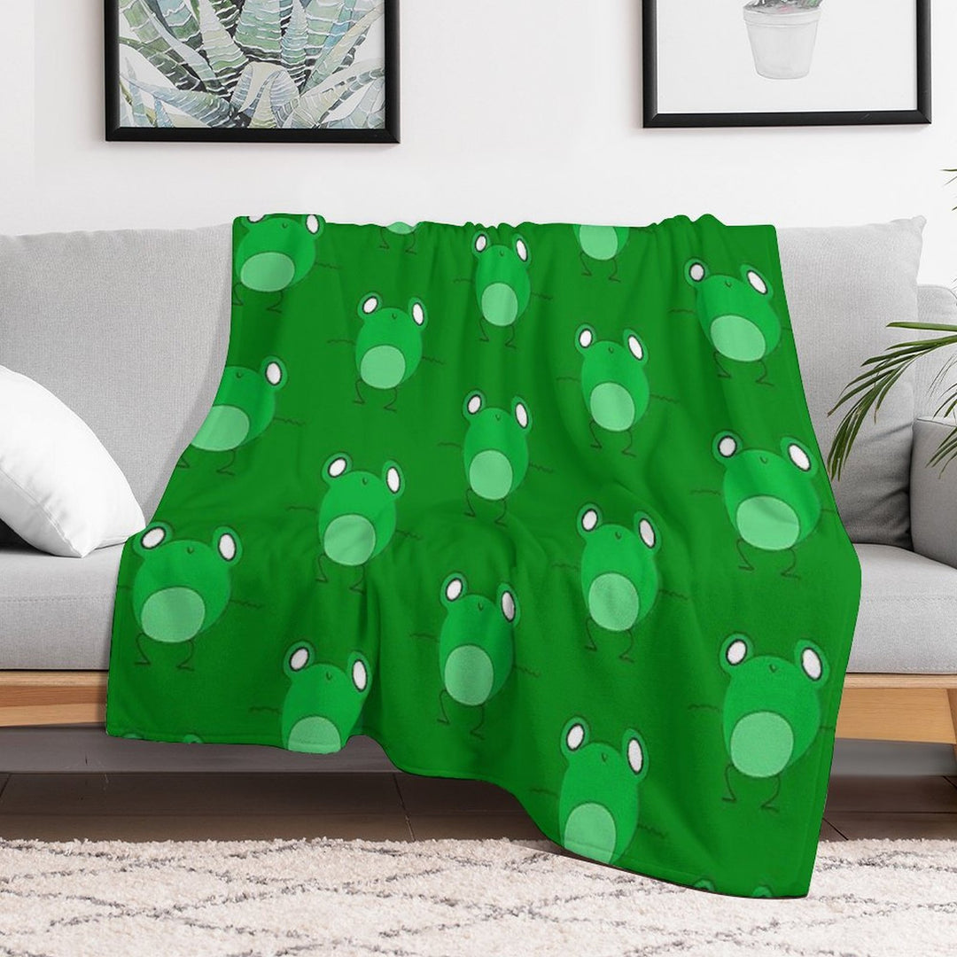 Frog Dancing Shrink-resistant Throw Blanket