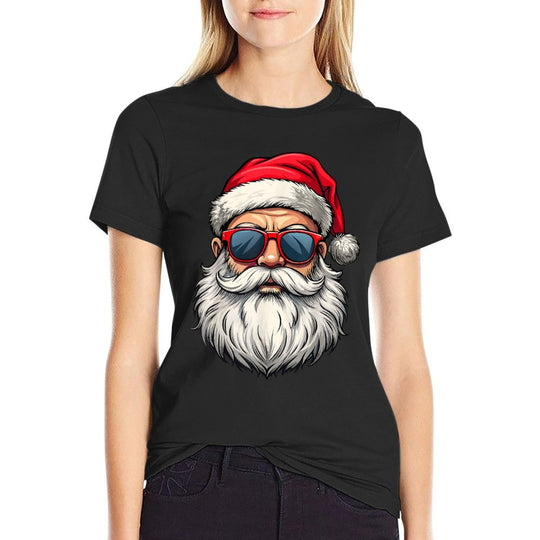 Cool Santa Claus Face Retro Sunglasses Christmas Men Boys  Vintage-inspired T-Shirt