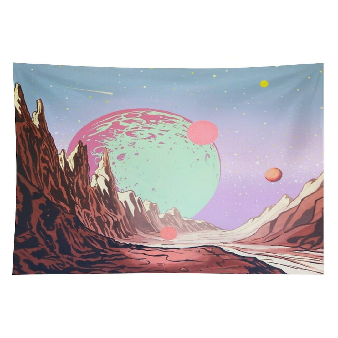 Green Moon Tapestry