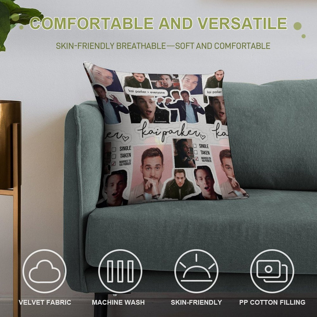 Kai Parker  Chris Wood Soft Gift Ready Throw Pillow