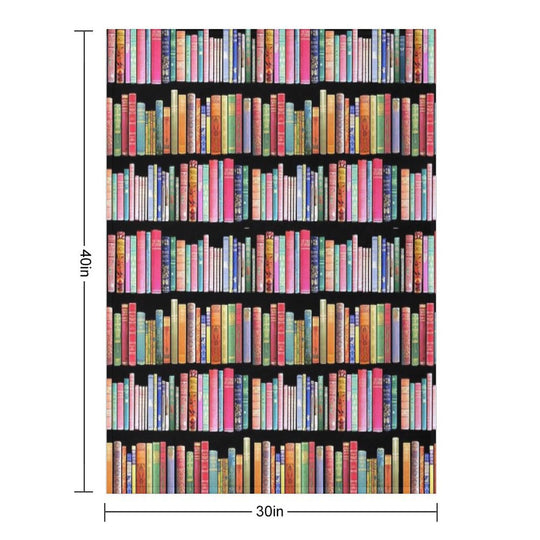 Bookworms Delight  Antique Book Library for Bibliophile Comfort Throw Blanket