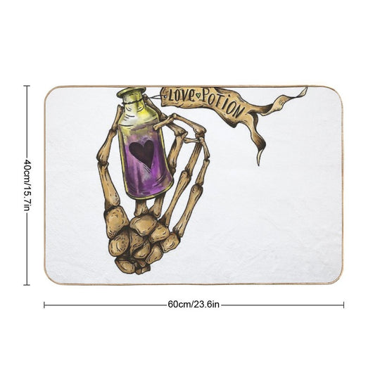 Skeleton Love Potion  Multi-Purpose Bath Mat