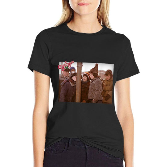 A Christmas Story Triple Dog Dare Photo Holiday Men Women  Moisture-wicking T-Shirt