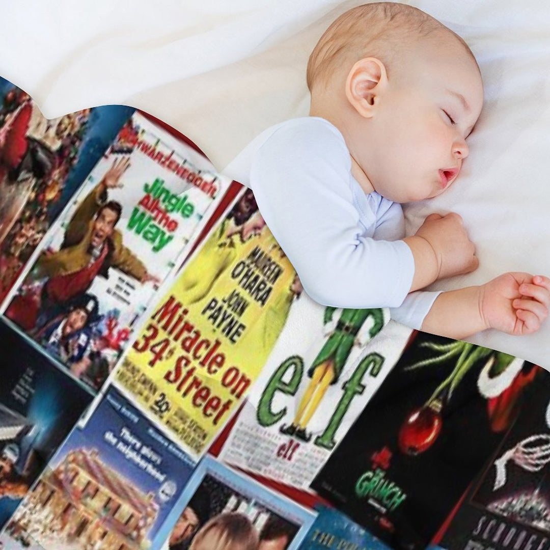 Christmas Film Collage Compact Throw Blanket